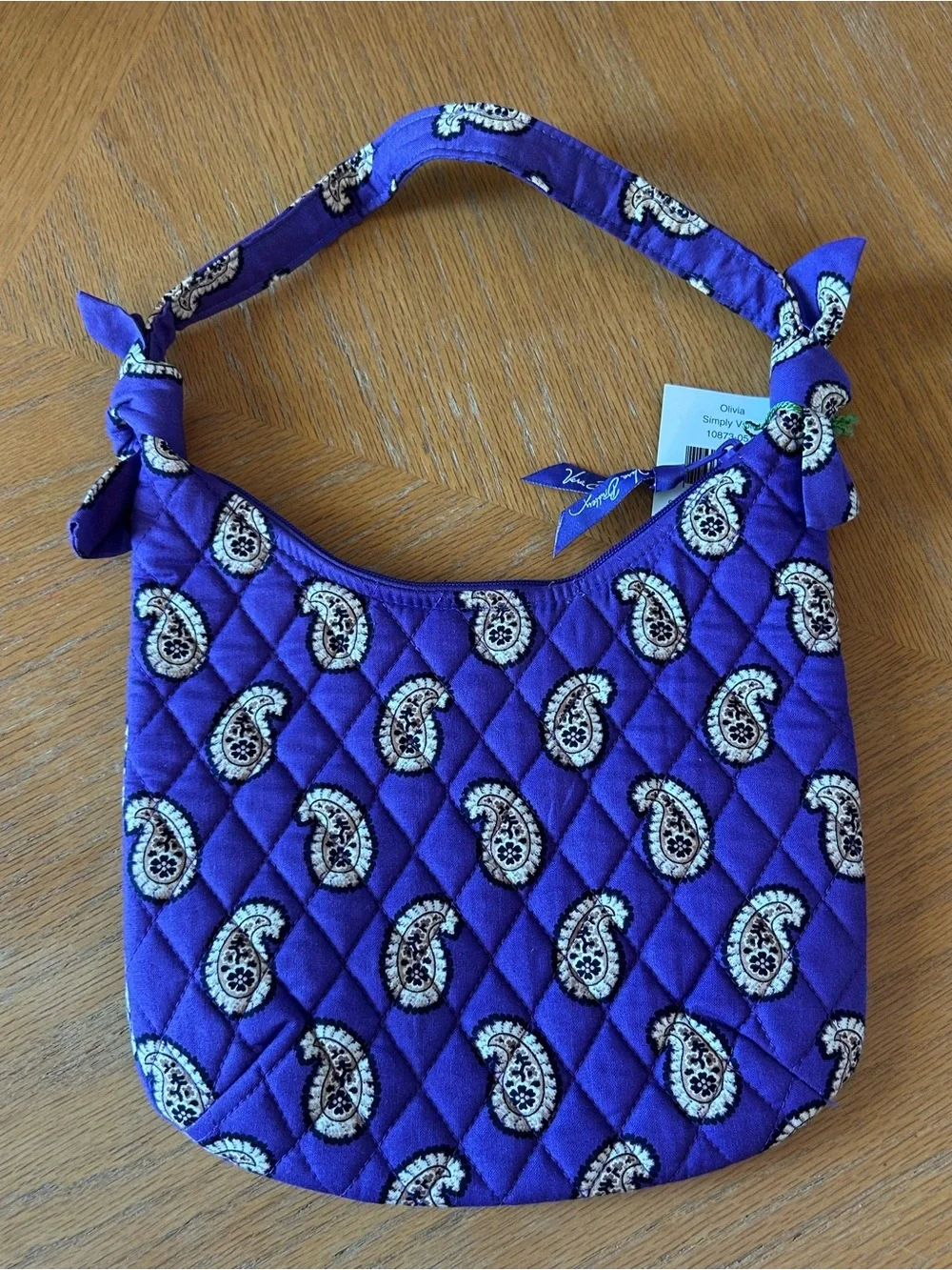 Vera Bradley Olivia Simply Violet Bag Hobo Style New With Tags